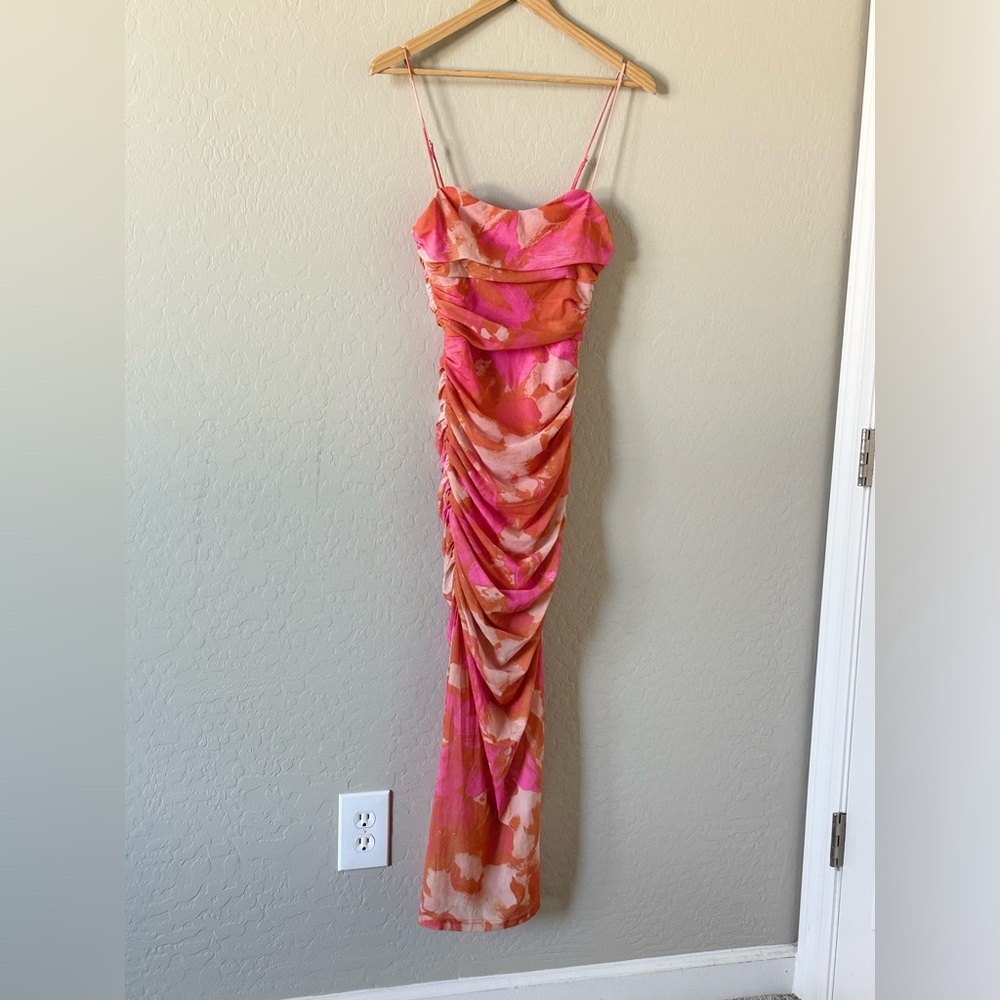 Women's Saints & Secrets Logan Cami Strap Midi Dress Floral Pink - Small - Picture 5 of 7